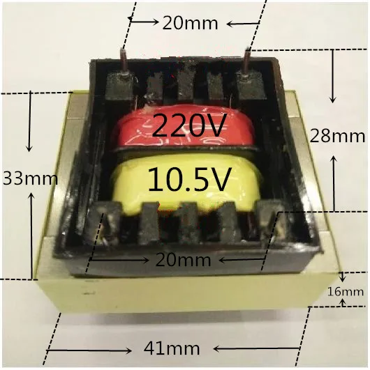 Canbo disinfection cabinet power transformer EI41*16 2+3 pin 4VA 220V/10V 350mA
Canbo disinfection cabinet power transformer EI41*16 2+3 pin 4VA 220V/10V 350mA
