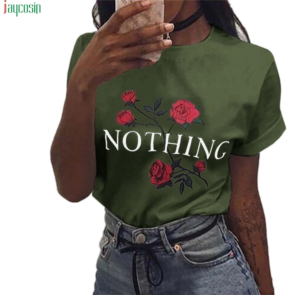 JAYCOSIN Harajuku Style T shirt Womens 2019 Nothing Rose Printing O-Neck Summer Loose Short-Sleeved T Shirt for women top female
JAYCOSIN Harajuku Style T shirt Womens 2019 Nothing Rose Printing O-Neck Summer Loose Short-Sleeved T Shirt for women top female