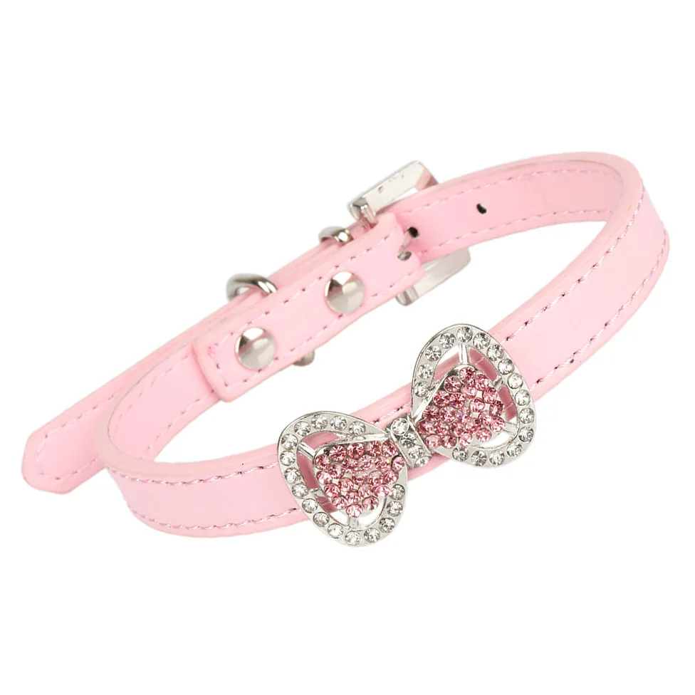 Cats Collars Cute Crystal Bowkot PU Leather Collar Necklace XS-S for Cat Kitten Pet Products Cats Supply kat halsband
Cats Collars Cute Crystal Bowkot PU Leather Collar Necklace XS-S for Cat Kitten Pet Products Cats Supply kat halsband