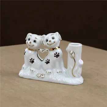 Porcelain Couple Dog Pen Holder Decorative Ceramic Kitty Pencil Stand Desktop Organizer Stationery Ornament Pigeon Craft Dolphin
Porcelain Couple Dog Pen Holder Decorative Ceramic Kitty Pencil Stand Desktop Organizer Stationery Ornament Pigeon Craft Dolphin