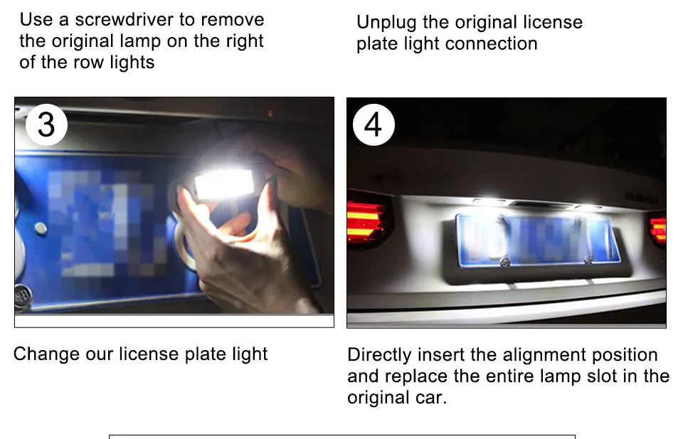 12V 2 PCS Car Auto 18 LED 2835 SMD License Plate Light Lamp for BMW E36 3 Series E36 1992-1998 318i 320i 323i Led Car-styling 24 (9)