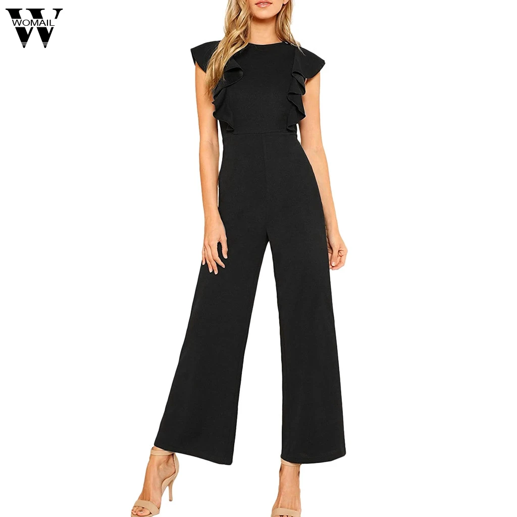 2019 Summer Women Casual Sleeveless O-Neck Chiffon Solid Jumpsuits Ladies Boho Bodysuit Wide Leg Loose Pants Trousers Fashion
2019 Summer Women Casual Sleeveless O-Neck Chiffon Solid Jumpsuits Ladies Boho Bodysuit Wide Leg Loose Pants Trousers Fashion