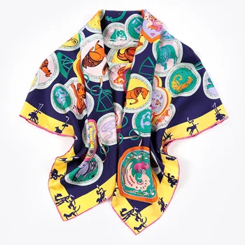 Chinese Zodiac Prints 100% Twill Silk Scarf 90*90 Women Head Scarves for Hair Wrapping Large Square Silk Shawl Foulard Gifts
Chinese Zodiac Prints 100% Twill Silk Scarf 90*90 Women Head Scarves for Hair Wrapping Large Square Silk Shawl Foulard Gifts