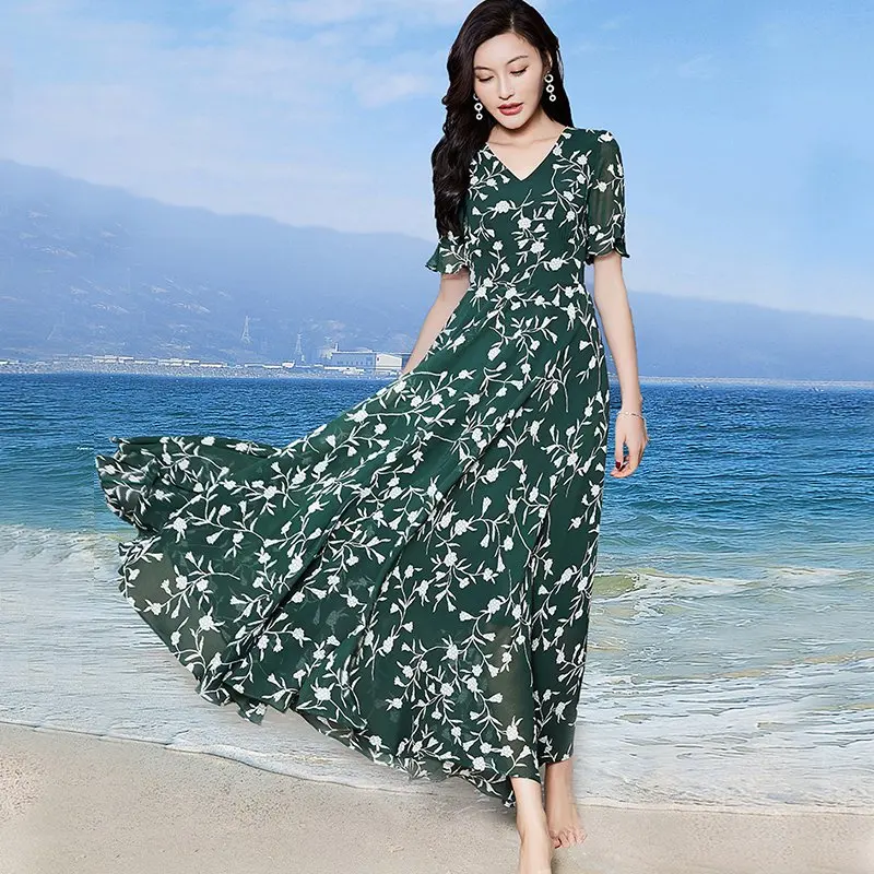 Ladies Dresses Summer Dress Women Maxi Sundress Button Up Split Floral Print Flowy Evening Party Female Long Dresses Vestidos
Ladies Dresses Summer Dress Women Maxi Sundress Button Up Split Floral Print Flowy Evening Party Female Long Dresses Vestidos