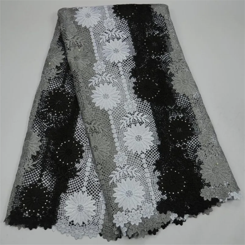 Unique design cord lace fabric White black african guipure lace fabric with embroidery fashionable french best selling high end
Unique design cord lace fabric White black african guipure lace fabric with embroidery fashionable french best selling high end