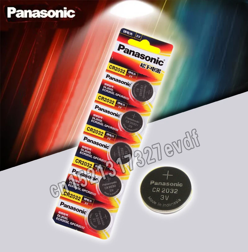 Panasonic Original 5pcs/lot cr 2032 Button Cell Batteries 3V Coin Lithium Battery For Watch Remote Control Calculator cr2032
Panasonic Original 5pcs/lot cr 2032 Button Cell Batteries 3V Coin Lithium Battery For Watch Remote Control Calculator cr2032