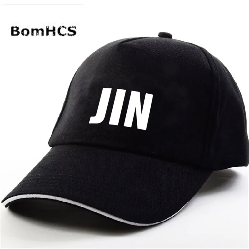 BomHCS Kpop Bangtan Boys JIN Fanshion Baseball Cap Adjustable Snapback Cotton BTS Hat |