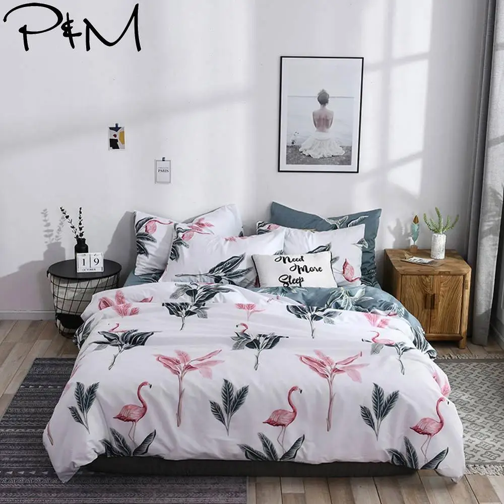 2019 PAPA&MIMA Pink Flamingo Leaves Scandinavian Duvet Cover Set Queen King Customize Size Cotton Bedlinens Bedding Sets
2019 PAPA&MIMA Pink Flamingo Leaves Scandinavian Duvet Cover Set Queen King Customize Size Cotton Bedlinens Bedding Sets