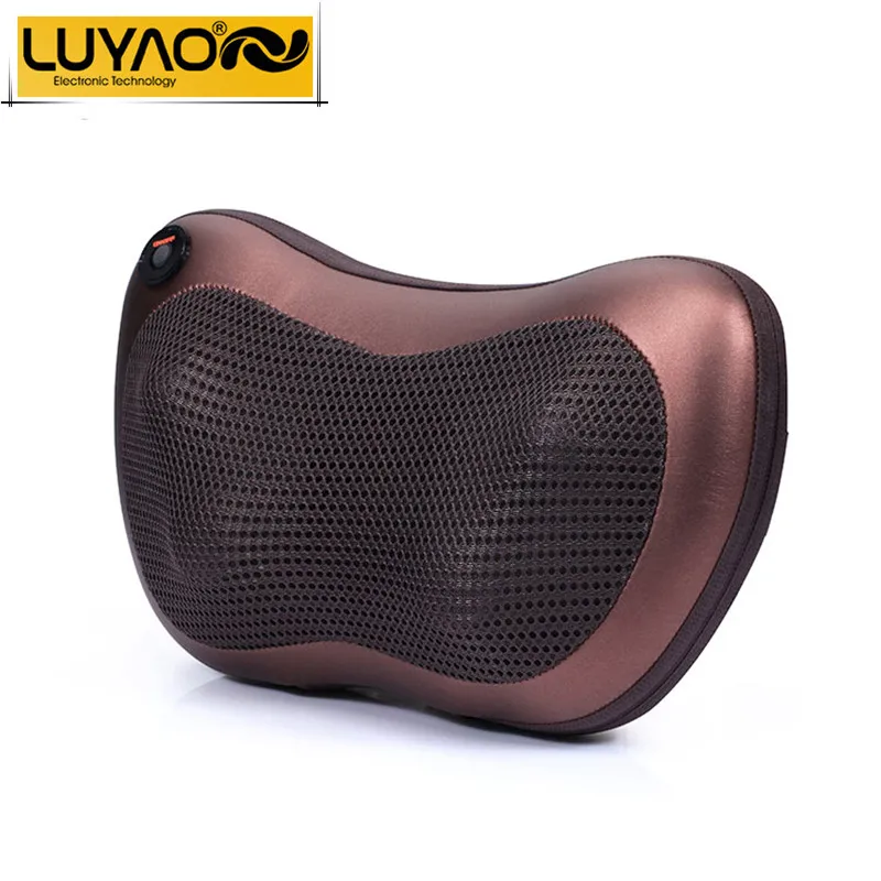 

LUYAO Vibrating kneading neck massager pillow infrared shiatsu.Electric shoulder back massager car.Cervical vertebra therapy