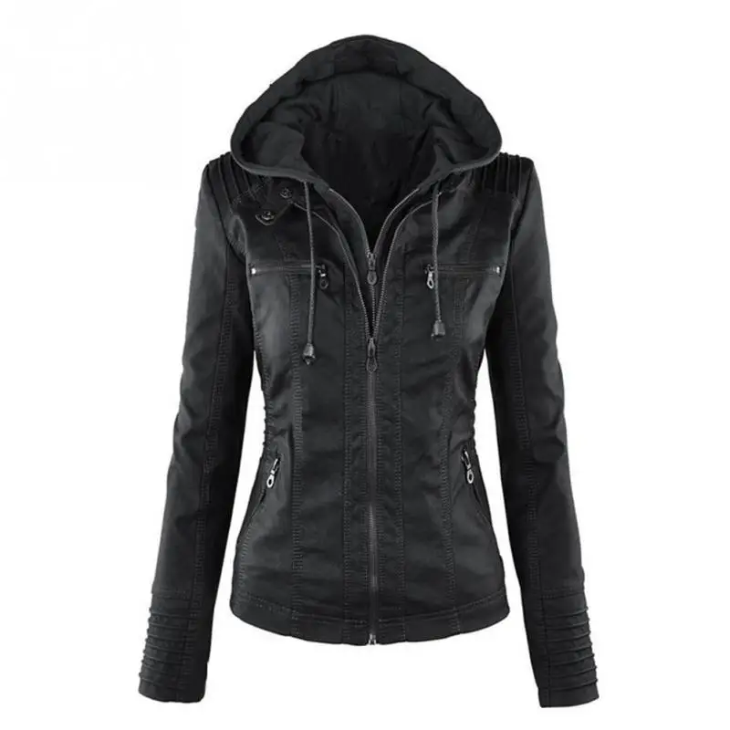 Autumn Women Faux Leather Brown Jacket Fashion Lapel Zipper Long Sleeve PU Leather Coats Ladies Waterproof Casual Black Jacket
Autumn Women Faux Leather Brown Jacket Fashion Lapel Zipper Long Sleeve PU Leather Coats Ladies Waterproof Casual Black Jacket