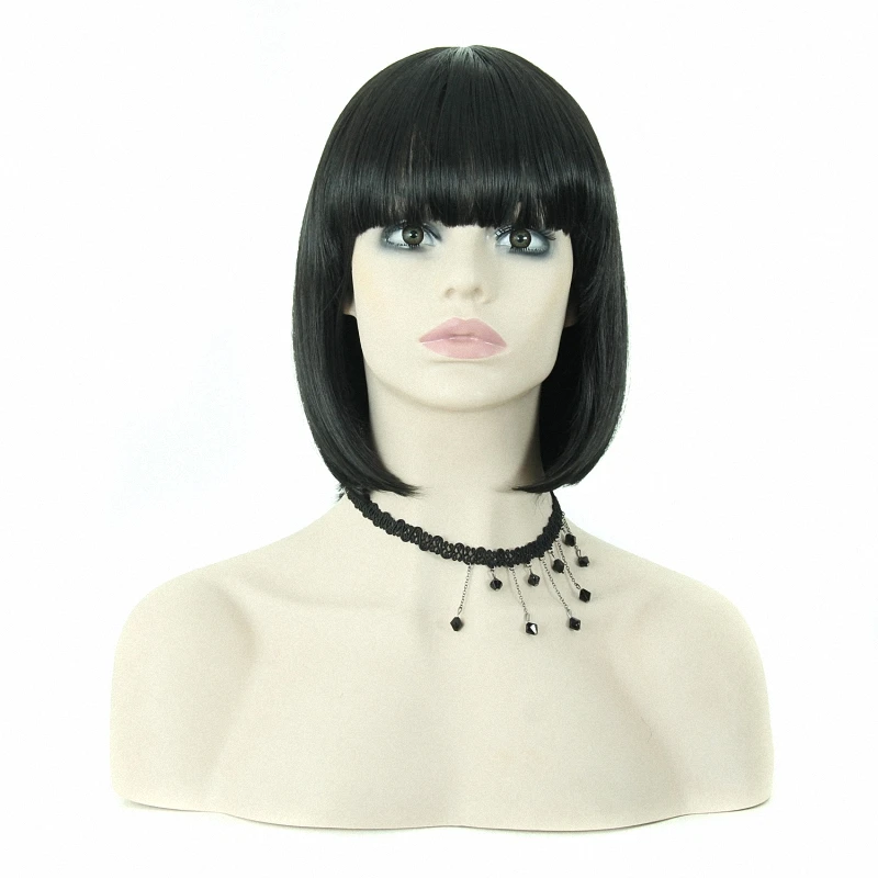 Short Synthetic Bob Wigs For Women Glueless Synthetic Hair Heat Resistant Cheap Bob Wigs Natural Black Brown Blue Cosplay Wigs