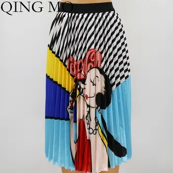 QING MO Little Girl Print Skirt Women Stitching Color A-Line Skirt Women High Waist Mid-Calf Skirt 2019 Hot ZQY831
QING MO Little Girl Print Skirt Women Stitching Color A-Line Skirt Women High Waist Mid-Calf Skirt 2019 Hot ZQY831