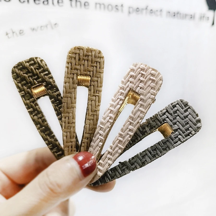 Haimeikang 7cm Straw Plait Hair Clips Girls Hair Accessories Occident Style Women Hairpins Vintage Duckbill Hairclips Barrettes
Haimeikang 7cm Straw Plait Hair Clips Girls Hair Accessories Occident Style Women Hairpins Vintage Duckbill Hairclips Barrettes