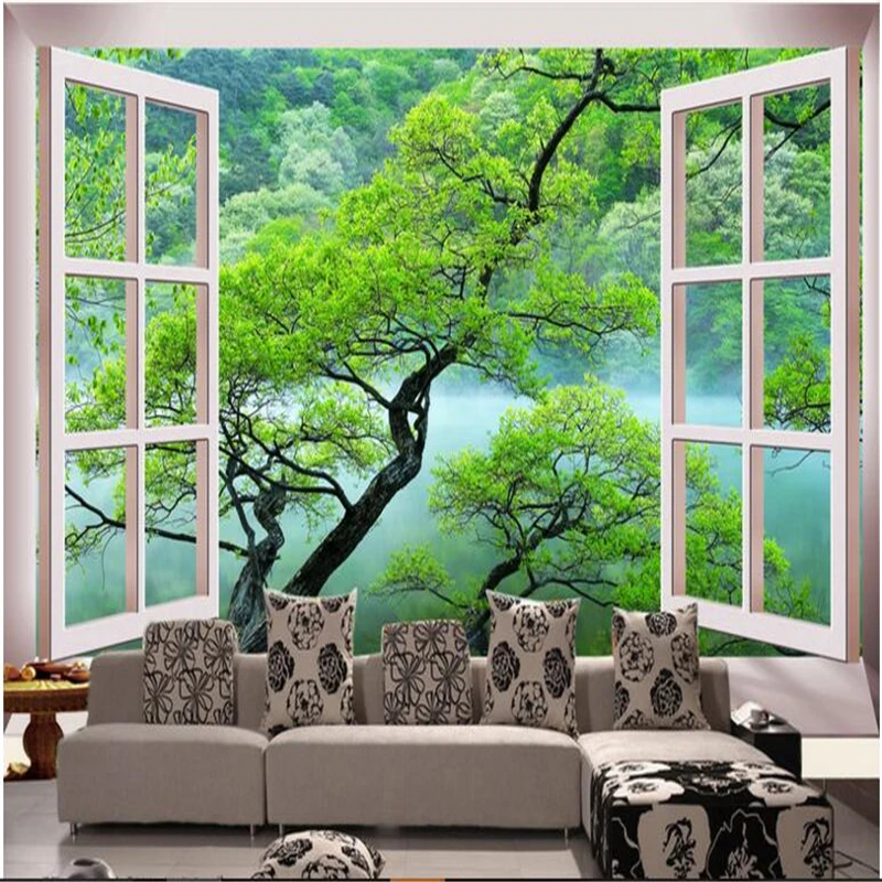 beibehang Custom wallpaper 3D stereo space expansion indoor natural scenery background papel de parede 3d europeu | Обустройство дома