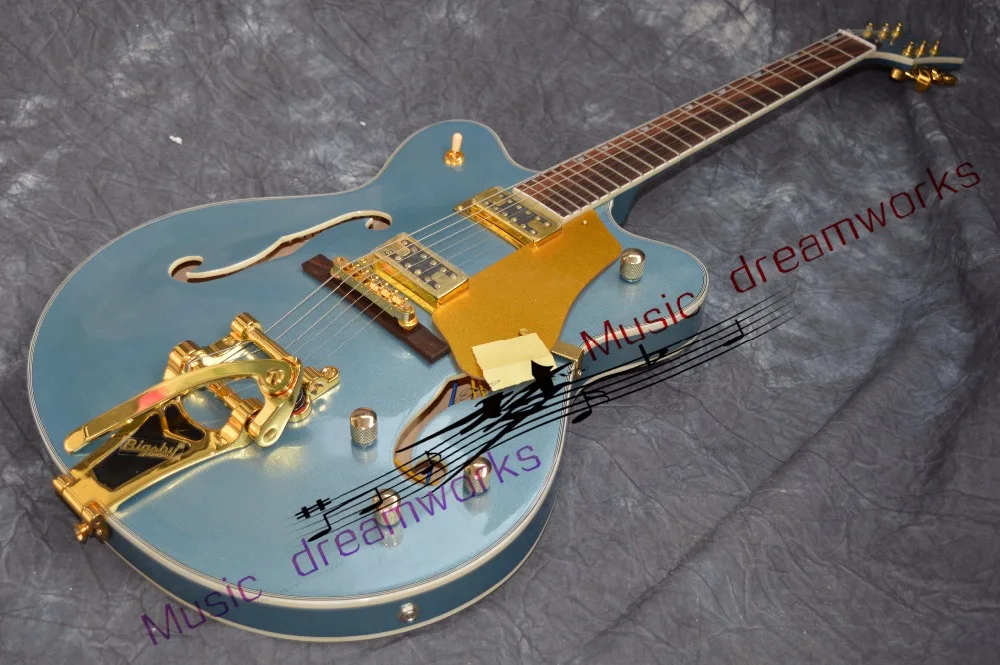 Китай OEM custom shop электрогитара полый джаз высокого качества из дерева Ems