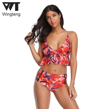 2019 Floral Swimwear women Bikini set High waist Brazilian bikinis Ruffle Bathing suits Female Swimsuit push up Beach Biquinis
2019 Floral Swimwear women Bikini set High waist Brazilian bikinis Ruffle Bathing suits Female Swimsuit push up Beach Biquinis