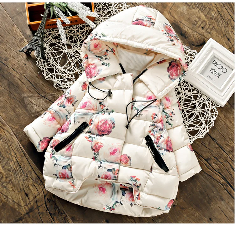 Winter Warm Casual Flower Outerwear Baby Girls Floral Hooded Coats Children Princess Clothes Toddler Kids Thickened Clothing
Winter Warm Casual Flower Outerwear Baby Girls Floral Hooded Coats Children Princess Clothes Toddler Kids Thickened Clothing