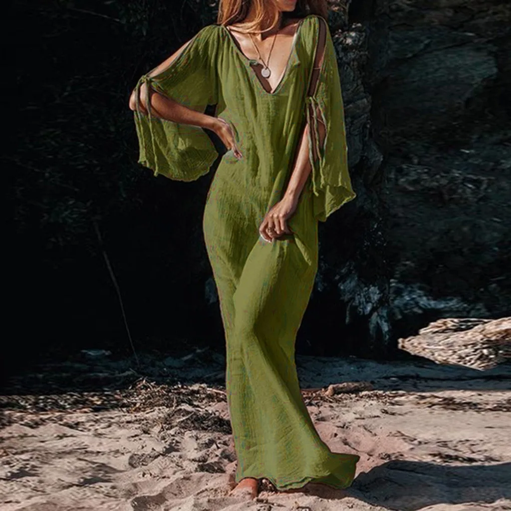 Maxi Sress Plus Size Summer Long Dress 2019 Women's Bohemian Pleated Mopping Split Sleeve Tie Dress Vestidos Largos Z4
Maxi Sress Plus Size Summer Long Dress 2019 Women's Bohemian Pleated Mopping Split Sleeve Tie Dress Vestidos Largos Z4