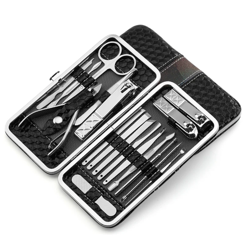 4 Colors 18 in 1 pcs Nail Clipper Kit Nail Care Set Pedicure Scissor Tweezer Knife Ear pick Utility Manicure Set Tools
4 Colors 18 in 1 pcs Nail Clipper Kit Nail Care Set Pedicure Scissor Tweezer Knife Ear pick Utility Manicure Set Tools