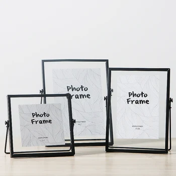 Soft time Nordic ins simple black metal glass frame frame stand table pendulum gift
Soft time Nordic ins simple black metal glass frame frame stand table pendulum gift