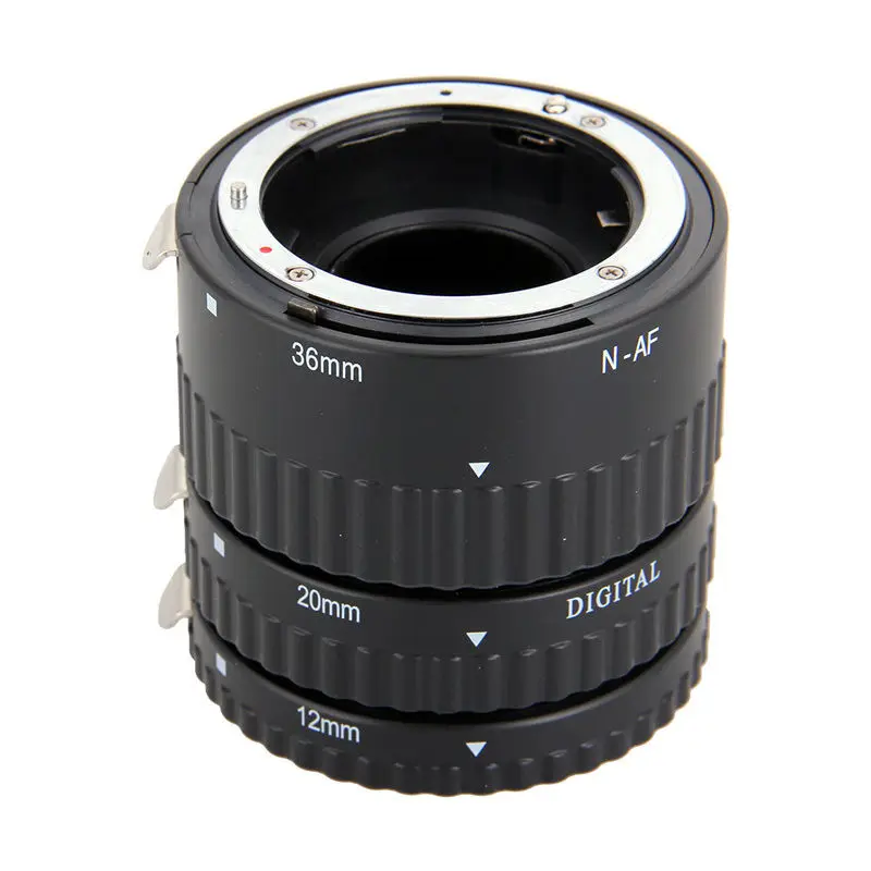 

Meike Auto Focus Macro Extension Tube Set Ring N-AF1-B for Nikon DSLR AF AF-S DX Camera Includes 3 Extension Tubes- 12 20 36mm