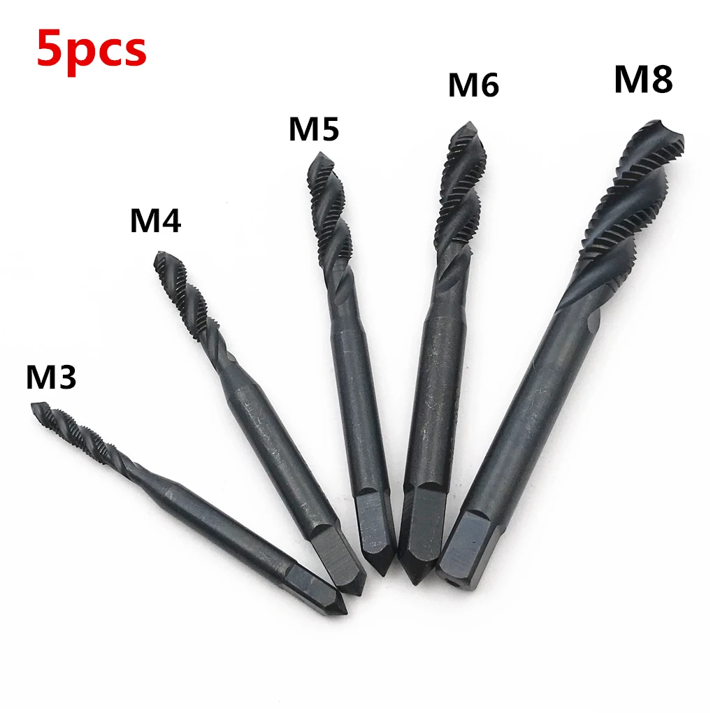 5pcs Spiral Hand Thread Tap Screw Spiral Point Thread Metric Plug Drill Bits M3 M4 M5 M6 M8 Hand Tools
5pcs Spiral Hand Thread Tap Screw Spiral Point Thread Metric Plug Drill Bits M3 M4 M5 M6 M8 Hand Tools