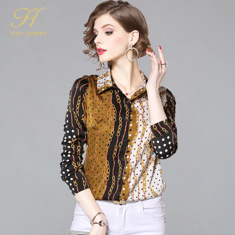 H Han Queen Spring Women's Blouses Loose Long Sleeve Chiffon Blouse Tops Casual Vintage Printing Shirt Women Clothing Blusas
H Han Queen Spring Women's Blouses Loose Long Sleeve Chiffon Blouse Tops Casual Vintage Printing Shirt Women Clothing Blusas