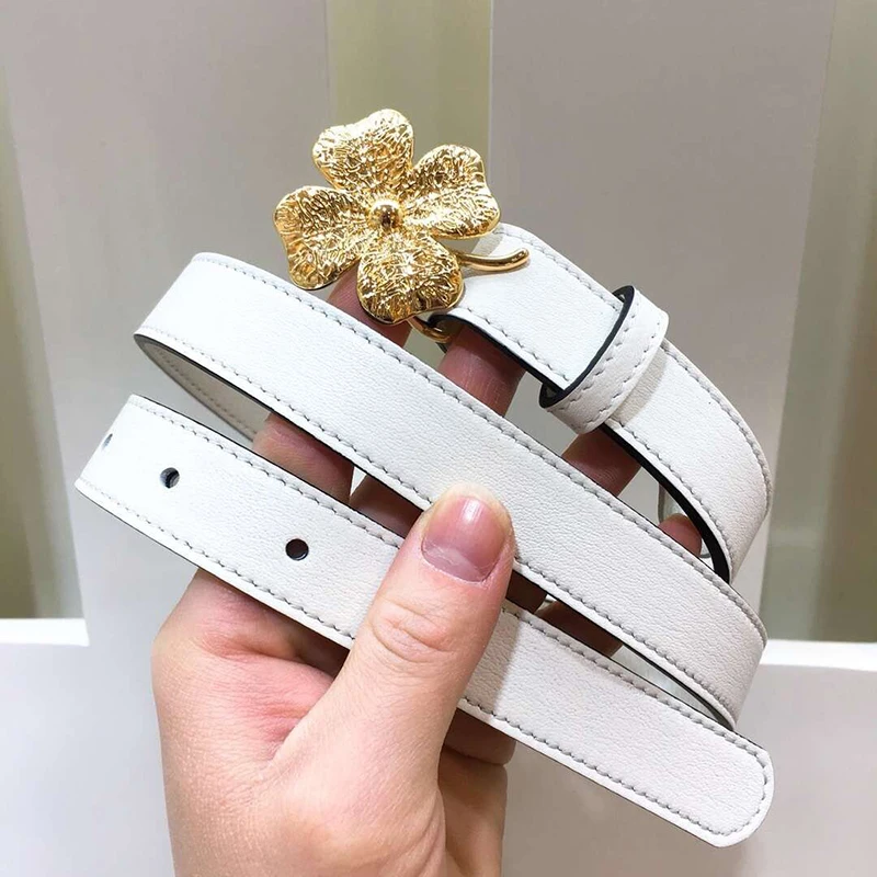 Genuine Cowskin Leather Dress Belt Golden Flower Buckle 2.0cm Wide Belt 2019 NEW Woman Fashion Real Leather Belts Jc2894
Genuine Cowskin Leather Dress Belt Golden Flower Buckle 2.0cm Wide Belt 2019 NEW Woman Fashion Real Leather Belts Jc2894