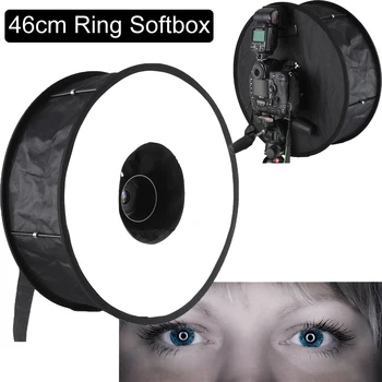Universal 18" 46cm Easy-fold Ring Flash Speedlite Softbox Diffuser Reflector for Macro Shoot for Canon Nikon Sony Godox YONGNUO
Universal 18" 46cm Easy-fold Ring Flash Speedlite Softbox Diffuser Reflector for Macro Shoot for Canon Nikon Sony Godox YONGNUO