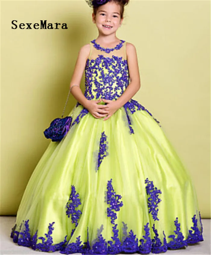 Princess Yellow Flower Girls Dresses Puffy Tulle Lace Applique Pageant Dress Girls Birthday Party Gown Custom Made Any Size
Princess Yellow Flower Girls Dresses Puffy Tulle Lace Applique Pageant Dress Girls Birthday Party Gown Custom Made Any Size