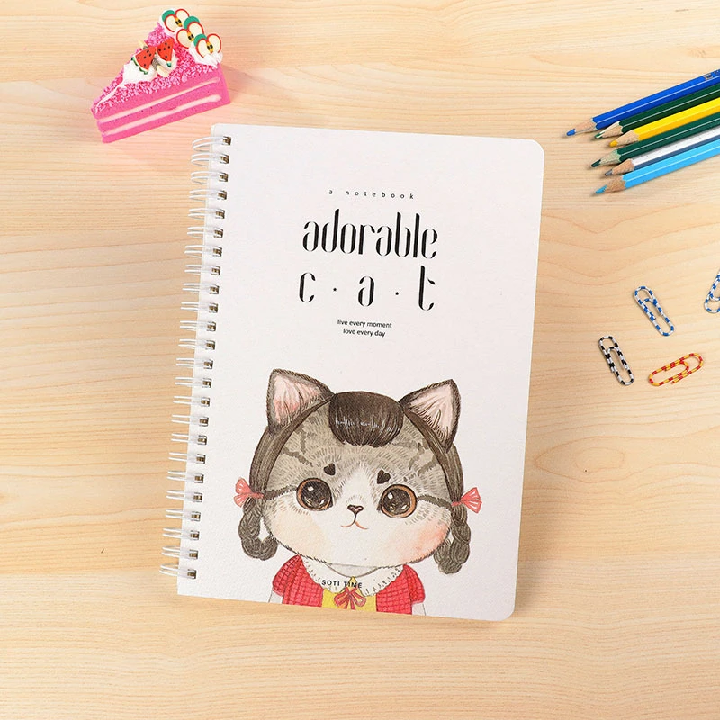 DL A5 coil Book Creative Cat Series thickening rollover office notebook stationery notebook Stationery for office supplies stude
DL A5 coil Book Creative Cat Series thickening rollover office notebook stationery notebook Stationery for office supplies stude