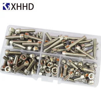 DIN912 Hex Socket Head Cap Screw Metric Thread Hexagon Allen Bike Machine Bolt Nut Set Assortment Kit Box 304 Stainless Stee M5
DIN912 Hex Socket Head Cap Screw Metric Thread Hexagon Allen Bike Machine Bolt Nut Set Assortment Kit Box 304 Stainless Stee M5