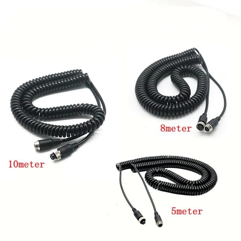 1pcs Spring video reversing image semi-trailer connection line camera monitoring line spiral truck aviation head extension cord
1pcs Spring video reversing image semi-trailer connection line camera monitoring line spiral truck aviation head extension cord