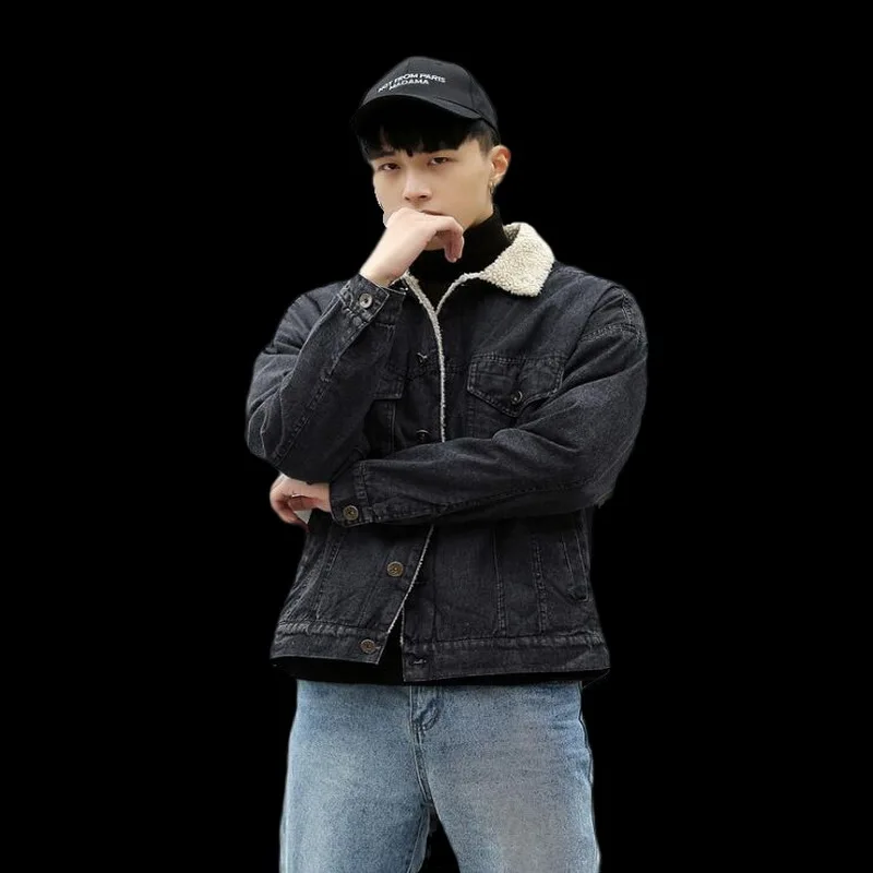 Denim Jacket Men Winter Streetwear Fashion Turn Down Fur Collar Windbreaker Cowboy Jackets Men's Outwear Hip Hop Jeans Coat
Denim Jacket Men Winter Streetwear Fashion Turn Down Fur Collar Windbreaker Cowboy Jackets Men's Outwear Hip Hop Jeans Coat