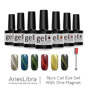 AriesLibra 9PCS/SET Laser Cat Eye Gel Set Nail Polish Soak off LED UV Gel Lacquer Nail Varnish for Nail Art Manicure Lacquer
AriesLibra 9PCS/SET Laser Cat Eye Gel Set Nail Polish Soak off LED UV Gel Lacquer Nail Varnish for Nail Art Manicure Lacquer