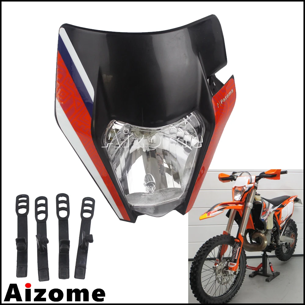 Dirt Bike Black E8 Emark Headlamp Fairing Mask For KTM 300 500 XC-W TPI Six Days 2018 2019 Enduro with Sticker Headlight
Dirt Bike Black E8 Emark Headlamp Fairing Mask For KTM 300 500 XC-W TPI Six Days 2018 2019 Enduro with Sticker Headlight