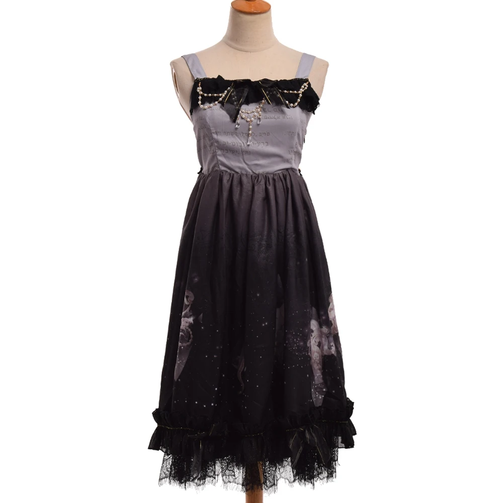 Sweet Dress Women Cute Sleeveless Lolita Suspender Beading Decoration Starry Dresses
Sweet Dress Women Cute Sleeveless Lolita Suspender Beading Decoration Starry Dresses