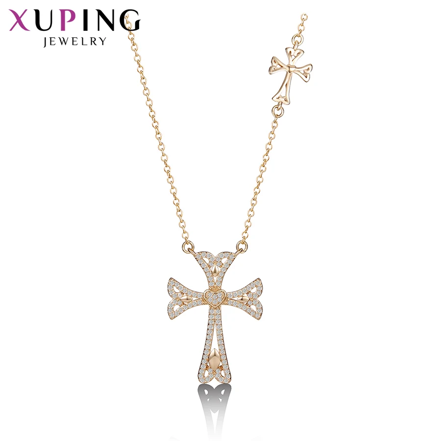 Xuping Temperament Gold Color Plated Religion Cross Pattern Necklace Pendant for Women Mother's Day Jewelry Gift M54-40071
Xuping Temperament Gold Color Plated Religion Cross Pattern Necklace Pendant for Women Mother's Day Jewelry Gift M54-40071
