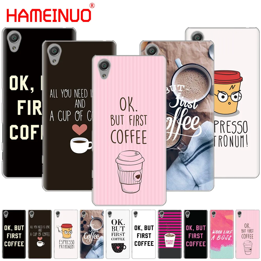 HAMEINUO Ok But First Coffee Cover phone Case for sony xperia C6 XA1 XA2 XA ULTRA X XP L1 L2 X XZ1 compact XR/XZ PREMIUM
HAMEINUO Ok But First Coffee Cover phone Case for sony xperia C6 XA1 XA2 XA ULTRA X XP L1 L2 X XZ1 compact XR/XZ PREMIUM