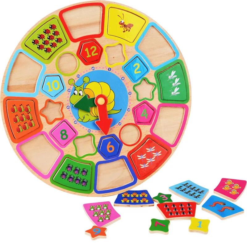Early Childhood Cognition Clock Wooden Children Disassembly Alarm Clock Woodiness Multi-function Geometry Shape Party Puzzle Toy
Early Childhood Cognition Clock Wooden Children Disassembly Alarm Clock Woodiness Multi-function Geometry Shape Party Puzzle Toy