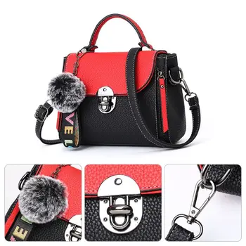 High Quality Fashion Women Leather Fur Ball Pendant Shoulder Bag Tote Top Handle Bags Purse Crossbody Messenger Handbag 
High Quality Fashion Women Leather Fur Ball Pendant Shoulder Bag Tote Top Handle Bags Purse Crossbody Messenger Handbag