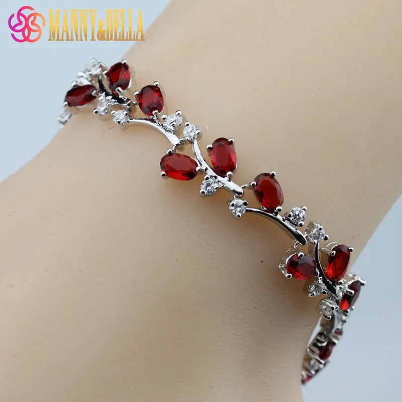 925 Sterling Silver Red Garnet Bracelet Health Fashion Jewelry For Women Free Jewelry Box SL114
925 Sterling Silver Red Garnet Bracelet Health Fashion Jewelry For Women Free Jewelry Box SL114