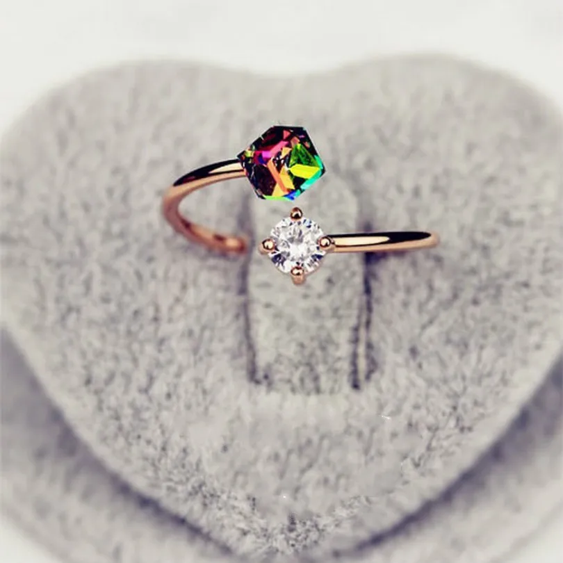 New Design Fashion Jewelry Glamour Austria Crystal Wedding Ring Valentine's Day Gift Rose Double Zircon Female Engagement Ring
New Design Fashion Jewelry Glamour Austria Crystal Wedding Ring Valentine's Day Gift Rose Double Zircon Female Engagement Ring