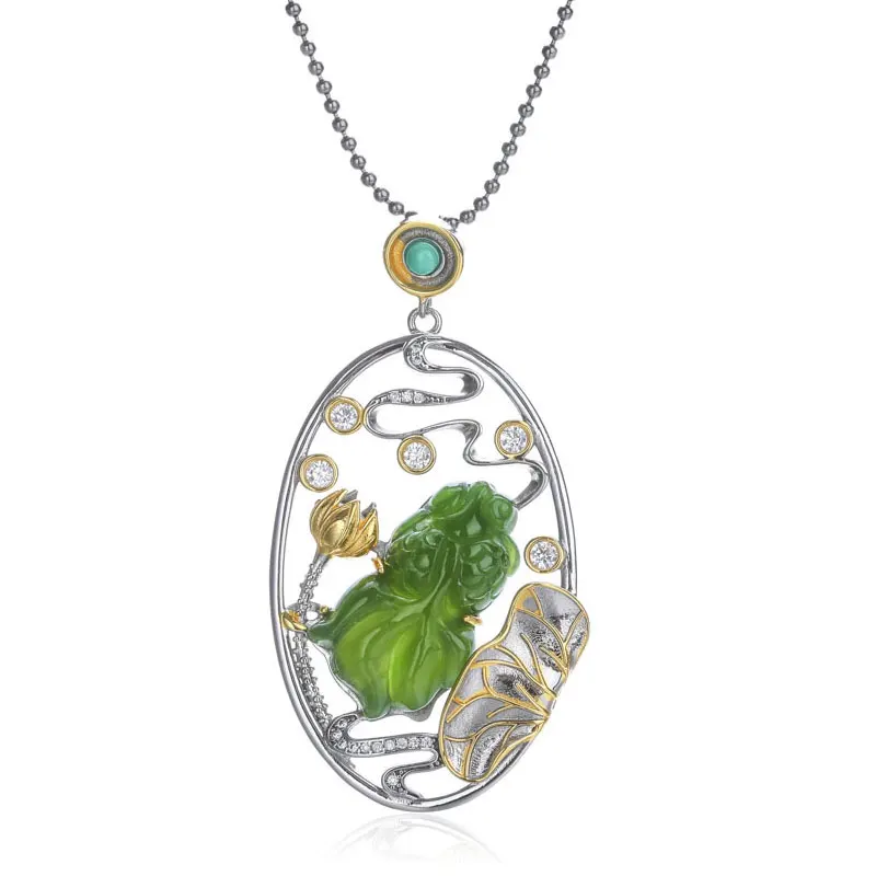 RADHORSE Pendant 925 Sterling Silver Fine Jewelry Hetian Biyu Goldfish Modeling Fine Craftsmanship S925 Silver Pendants
RADHORSE Pendant 925 Sterling Silver Fine Jewelry Hetian Biyu Goldfish Modeling Fine Craftsmanship S925 Silver Pendants