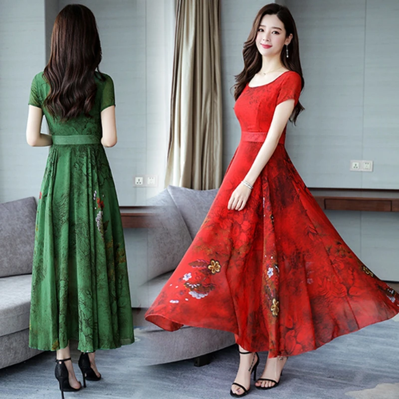 Plus size 2019 Summer maxi Dress Women Elegant Flowers Chiffon Party Dress Ladies Casual Slim Holiday long Beach Dress Office
Plus size 2019 Summer maxi Dress Women Elegant Flowers Chiffon Party Dress Ladies Casual Slim Holiday long Beach Dress Office