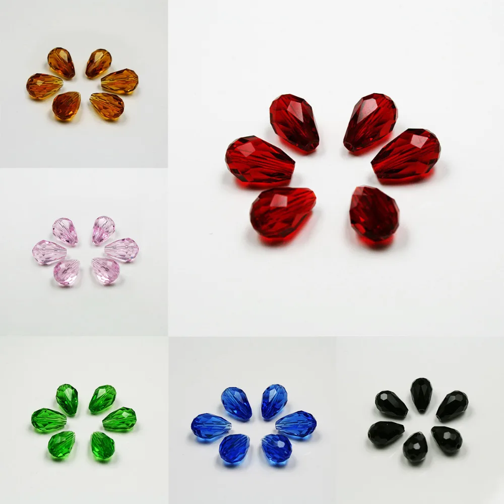 Creative 9 colors 8x11mm 10pcs/lot Waterdrop Glass Crystal Beads Teardrop Spacer Beads For DIY Necklace Bracelat Jewelry Making
Creative 9 colors 8x11mm 10pcs/lot Waterdrop Glass Crystal Beads Teardrop Spacer Beads For DIY Necklace Bracelat Jewelry Making