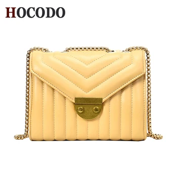 HOCODO Fashion Women Crossbody Bags Retro PU Leather Flip Handbag Chains Solid Color Plaid Shoulder Messenger Bag SAC Purse 2019
HOCODO Fashion Women Crossbody Bags Retro PU Leather Flip Handbag Chains Solid Color Plaid Shoulder Messenger Bag SAC Purse 2019