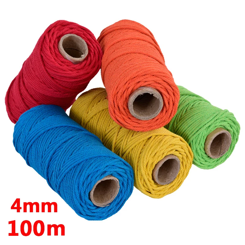 4mmx100m Cotton Cord Colorful Cord Rope Beige Twisted Craft Macrame String DIY Wedding Home Textile Decorative supply
4mmx100m Cotton Cord Colorful Cord Rope Beige Twisted Craft Macrame String DIY Wedding Home Textile Decorative supply