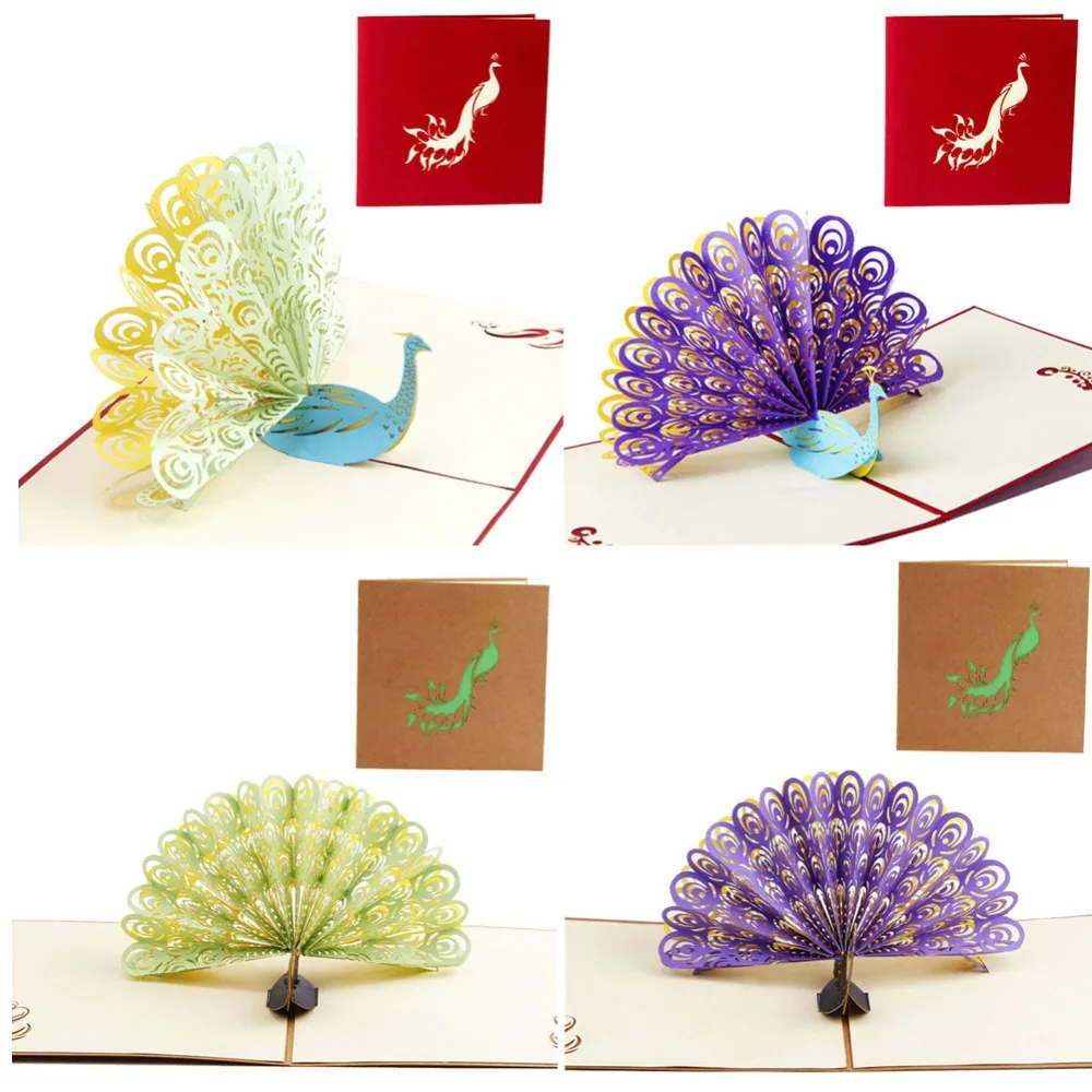 Postcard 3D Pop Up Greeting Card Handmade Peacock Birthday Easter Anniversary Day Thanks
Postcard 3D Pop Up Greeting Card Handmade Peacock Birthday Easter Anniversary Day Thanks