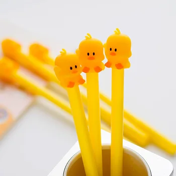 48pcs/lot cute cartoon creative hot yellow duck gel pen unisex water pen black ink sign pen students stationery supplies
48pcs/lot cute cartoon creative hot yellow duck gel pen unisex water pen black ink sign pen students stationery supplies